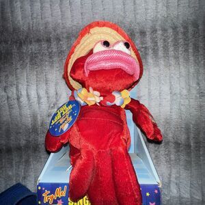 Dandee RED LOBSTER Singing Animated 10" Plush Flower Lei Straw Hat HOT HOT Hot
